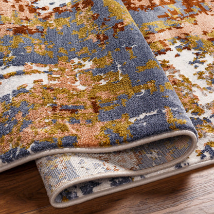 Surya Delight Dlg-2305 Denim, Mustard, Dusty Pink, Yellow, Dark Blue Area Rug