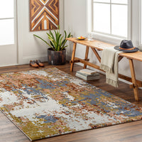 Surya Delight Dlg-2305 Denim, Mustard, Dusty Pink, Yellow, Dark Blue Area Rug