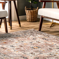 Nuloom Harriet Vintage Medallion Khmc04J Light Brown Area Rug