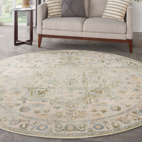 Nourison Astra Machine Washable Asw12 Blue Green Area Rug