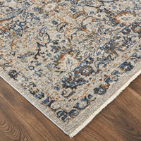 Feizy Kaia Kai39Gnf Tan/Blue/Orange Area Rug