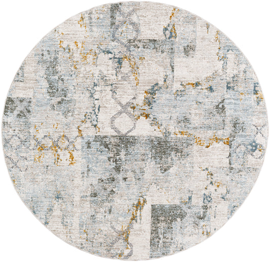 Surya Dresden Dre-2301 Taupe, Off-White, Dusty Sage, Light Gray, Deep Teal Area Rug