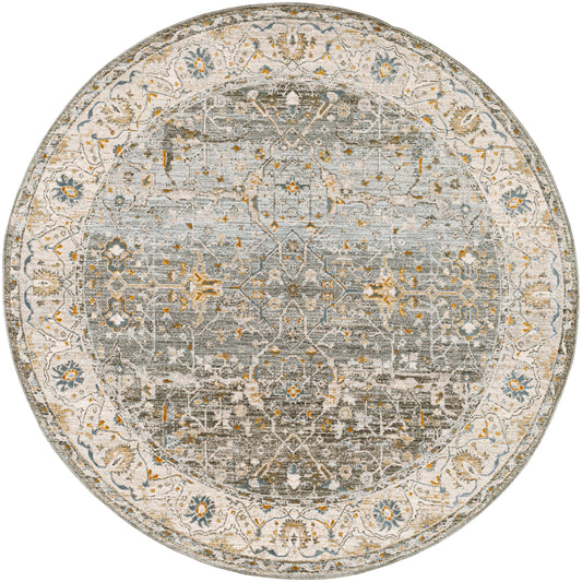 Surya Dresden Dre-2310 Dusty Sage, Taupe, Off-White, Light Gray, Deep Teal Area Rug