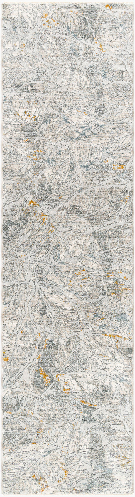 Livabliss Dresden Dre-2317 White, Medium Gray, Light Slate, Gray, Denim, Mustard Rug - runner flat view