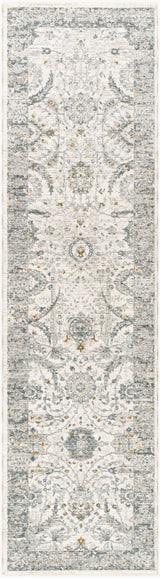 Livabliss Dresden Dre-2326 Light Grey, Ash, Metallic - Silver, Pewter Rug - runner flat view