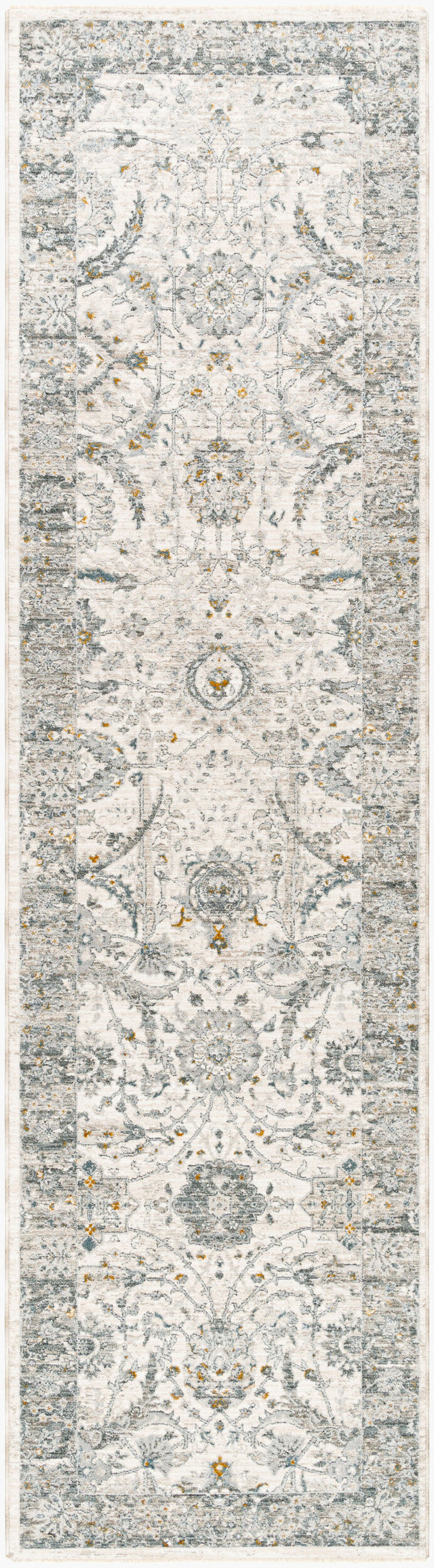 Livabliss Dresden Dre-2326 Light Grey, Ash, Metallic - Silver, Pewter Rug - runner flat view
