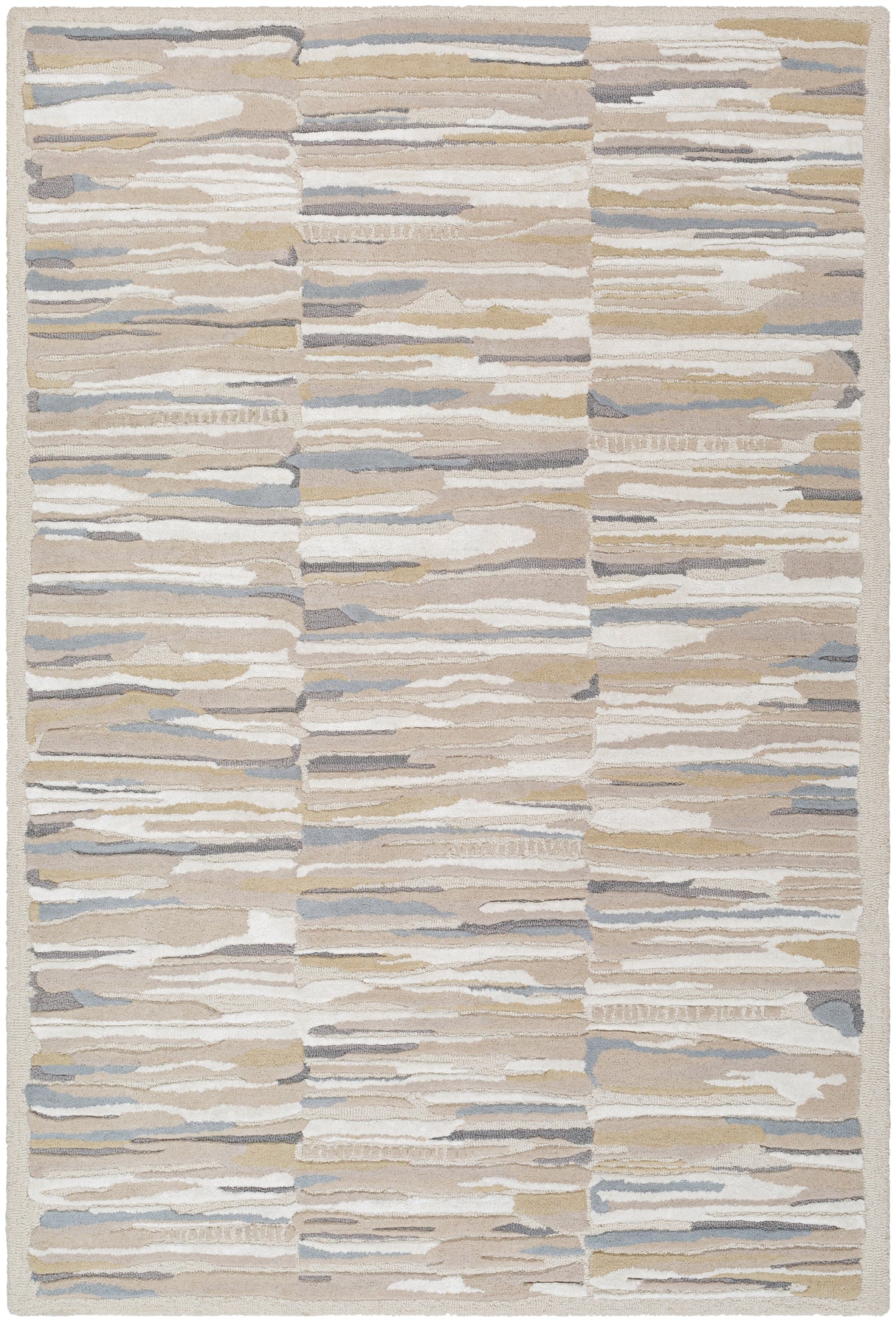 Surya Dreamscape Dsp-2300 Warm Grey, Ash, Light Silver, Light Grey, Pewter, Khaki Rug.