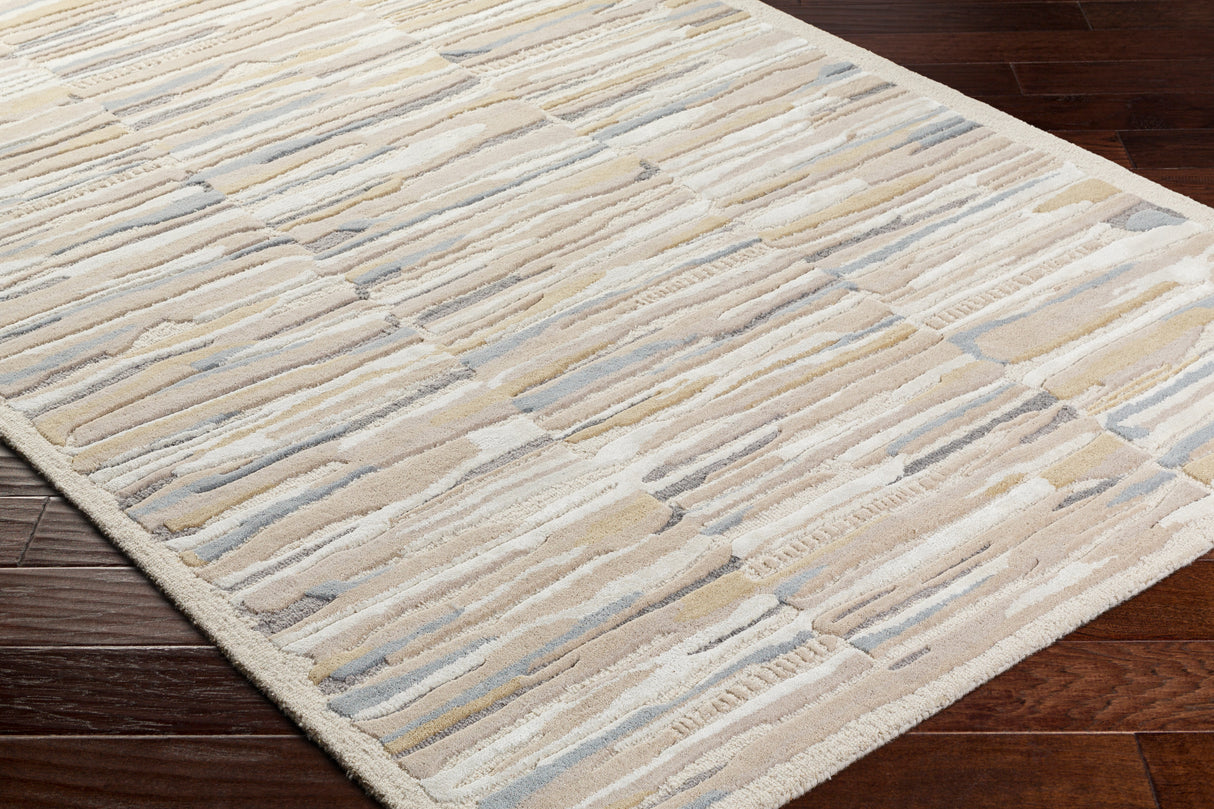 Surya Dreamscape Dsp-2300 Warm Grey, Ash, Light Silver, Light Grey, Pewter, Khaki Rug.