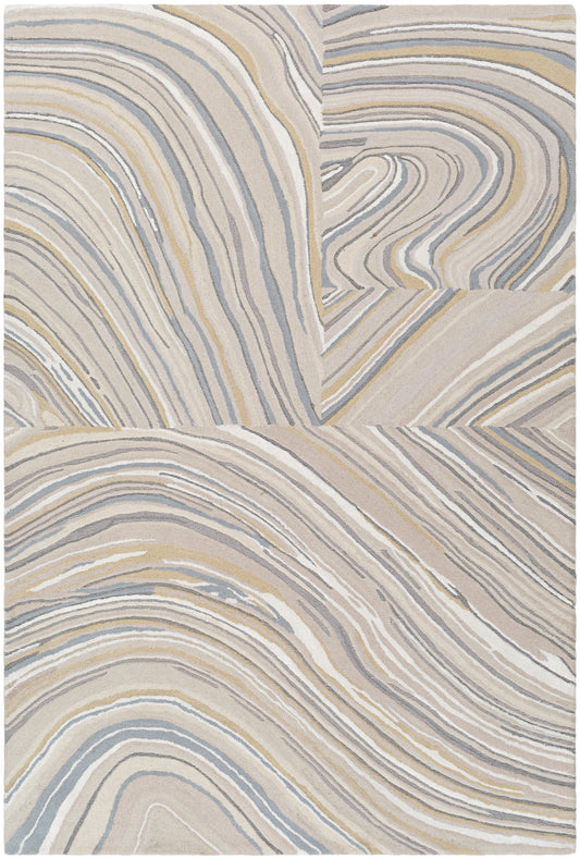 Surya Dreamscape Dsp-2303 Ash, Light Silver, Slate Grey Taupe, Metallic - Silver, Pewter Area Rug