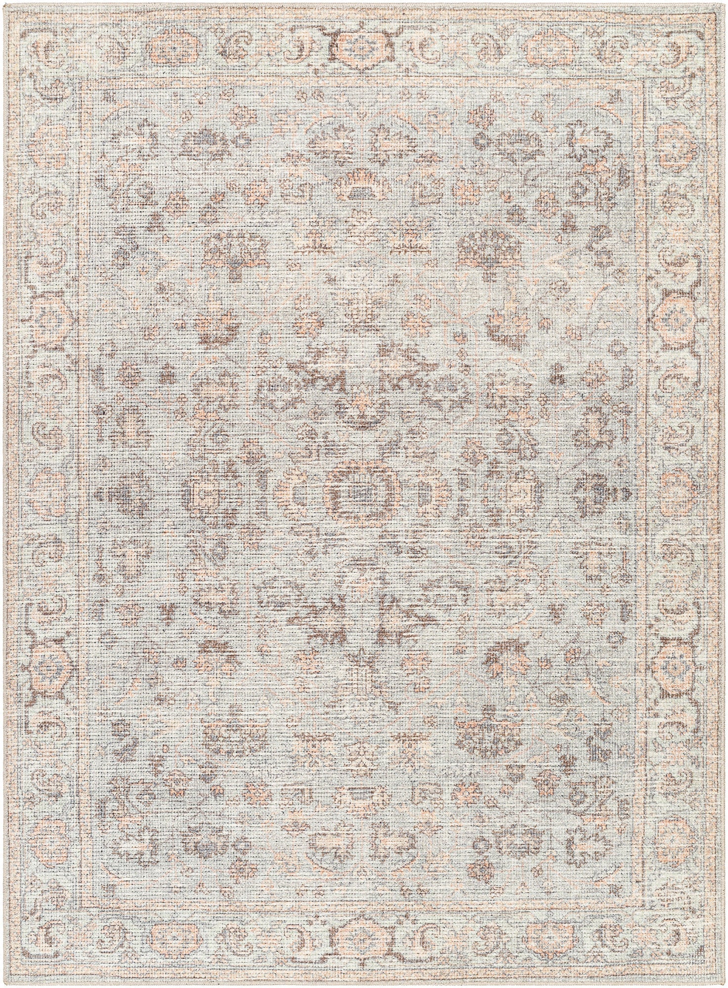 Surya Downtown Dtw-2321 Gray, Tan, Charcoal, Brown, Cream, Light Beige Area Rug