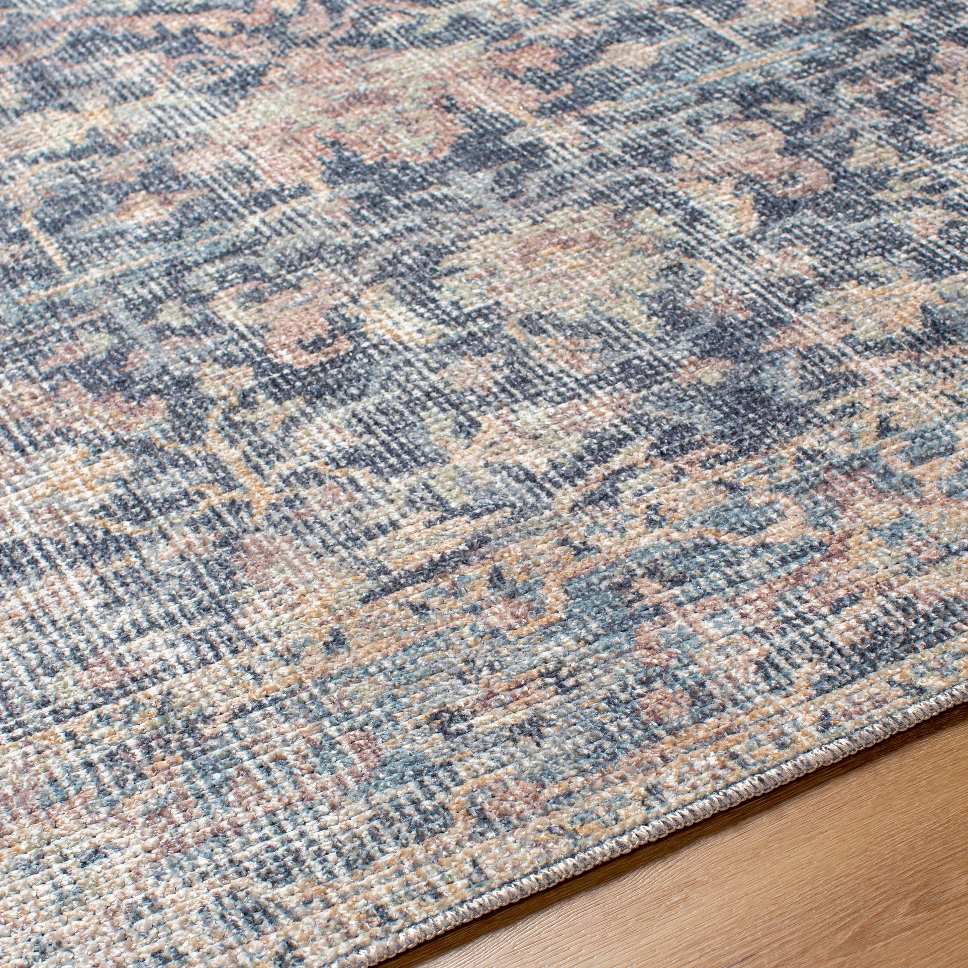 Surya Downtown Dtw-2323 Charcoal, Sky Blue, Amber, Seafoam, Light Brown, Gray Area Rug