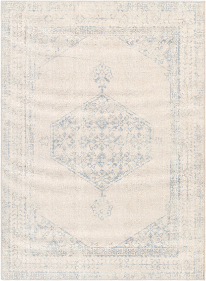 Surya Downtown Dtw-2329 Gray, Tan, Denim, Sky Blue Area Rug