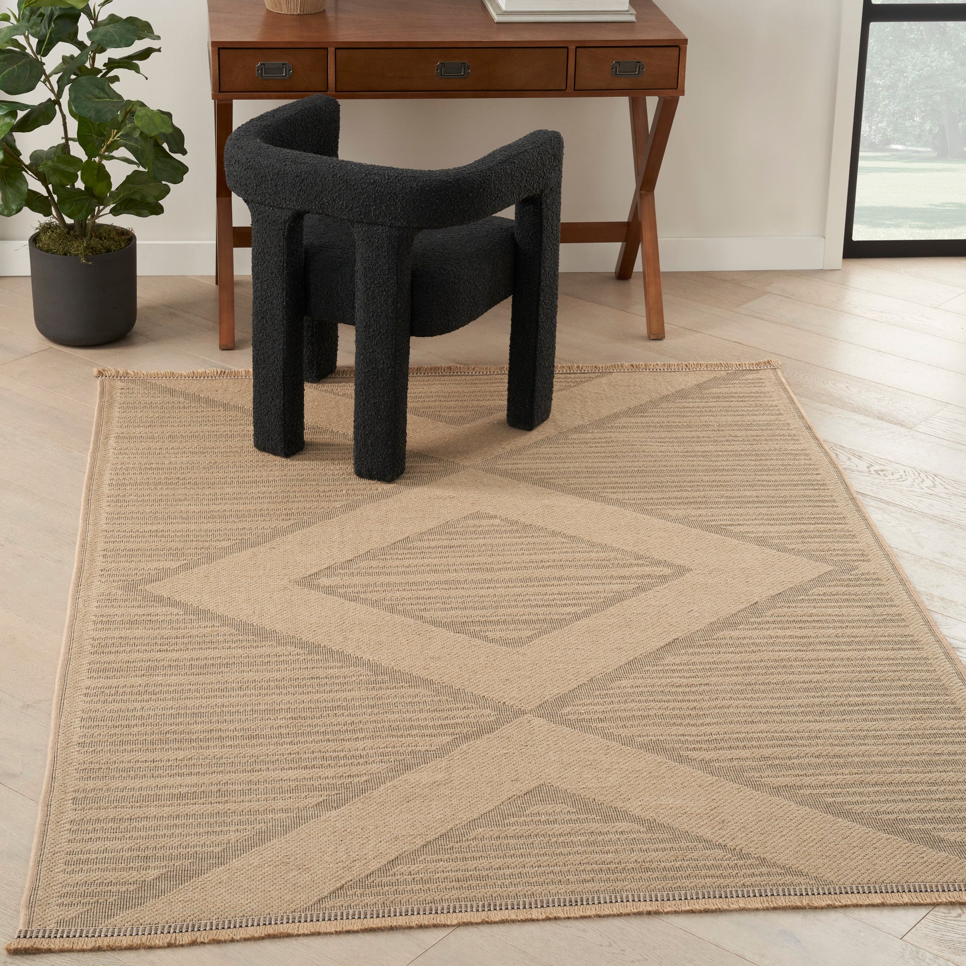 Nourison Washable Jute Wsj01 Natural Beige Area Rug