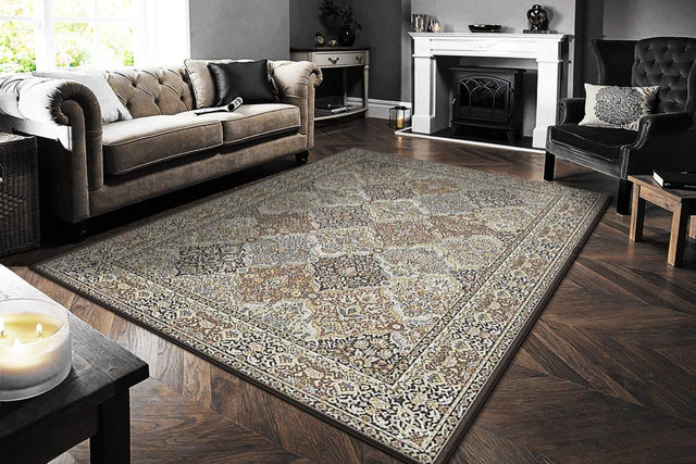 Dynamic Rugs Ancient Garden 57008 Brown/Blue Rug.