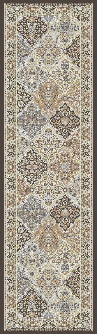 Dynamic Rugs Ancient Garden 57008 Brown/Blue Rug.