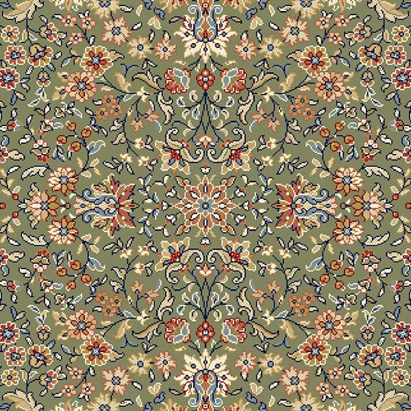 Dynamic Rugs Ancient Garden 57078 Green / Ivory Rugs.