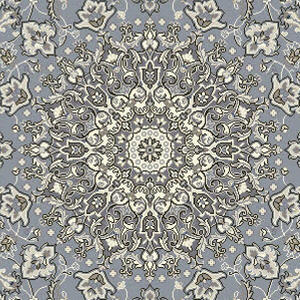 Dynamic Rugs Ancient Garden 57119 Steel Blue / Cream Rugs.