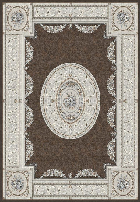 Dynamic Rugs Ancient Garden 57226 Brown/Cream Rug.