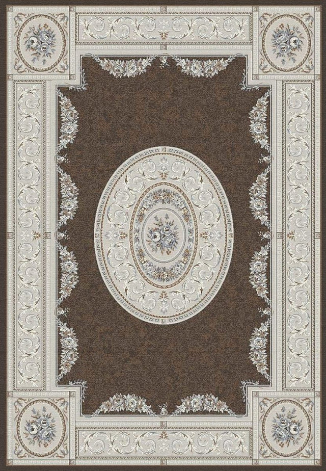 Dynamic Rugs Ancient Garden 57226 Brown/Cream Rug.