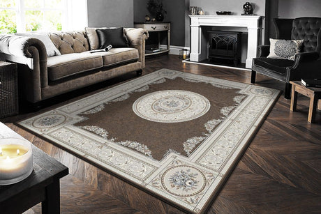 Dynamic Rugs Ancient Garden 57226 Brown/Cream Rug.