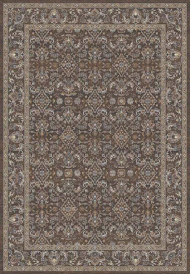 Dynamic Rugs Ancient Garden 57276 Dark Brown/Beige/Blue Rug.