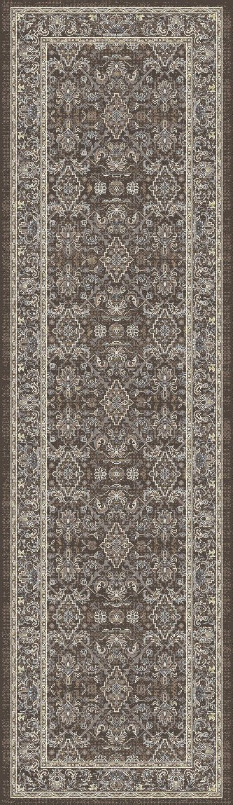 Dynamic Rugs Ancient Garden 57276 Dark Brown/Beige/Blue Rug.