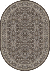 Dynamic Rugs Ancient Garden 57276 Dark Brown/Beige/Blue Rug.