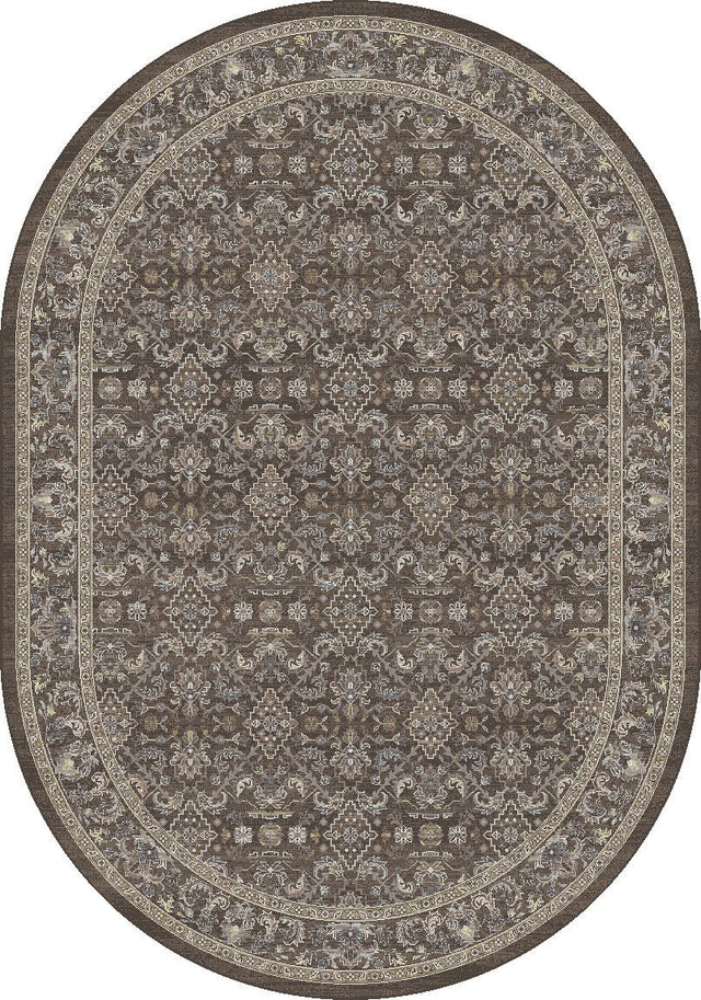 Dynamic Rugs Ancient Garden 57276 Dark Brown/Beige/Blue Rug.