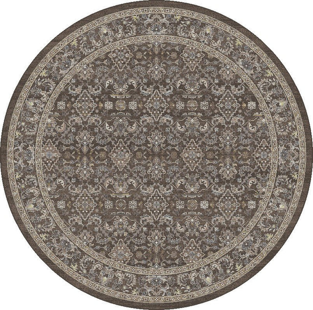 Dynamic Rugs Ancient Garden 57276 Dark Brown/Beige/Blue Rug.