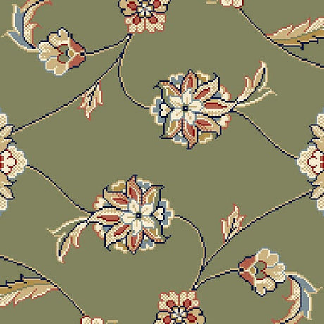 Dynamic Rugs Ancient Garden 57365 Green / Ivory Rugs.