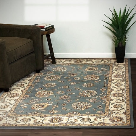 Dynamic Rugs Ancient Garden 57365 Light Blue/Ivory Rugs.