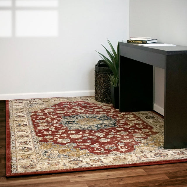 Dynamic Rugs Ancient Garden 57559 Red/Ivory Rugs.