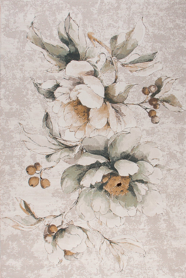Dynamic Rugs Aspire 11360 Power Loomed Contemporary Cream/Sage/Multi Rug