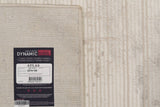 Modern power-loomed area rug, ivory with light grey textured pattern, rectangle