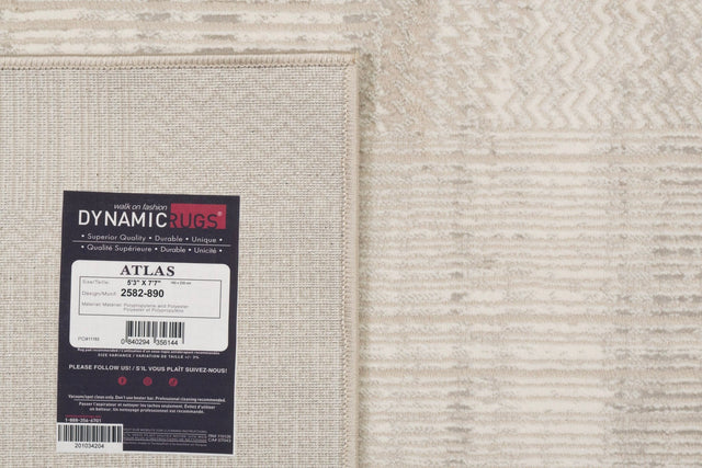 Dynamic Rugs Atlas 2582 Power Loomed Modern Beige/Grey Rug
