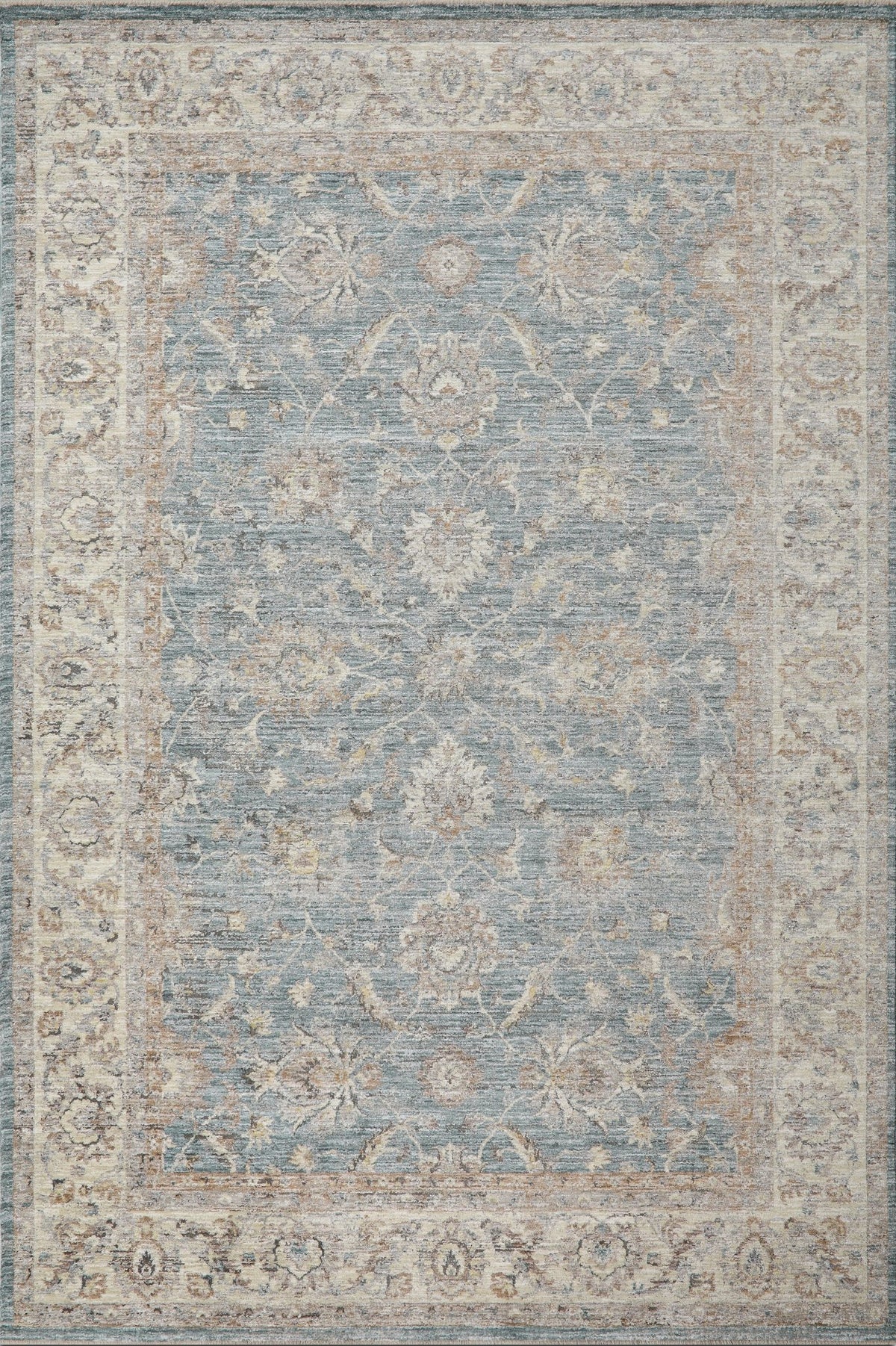 Dynamic Rugs Autumn 10920 Power Loomed Traditional Blue/Beige Rug
