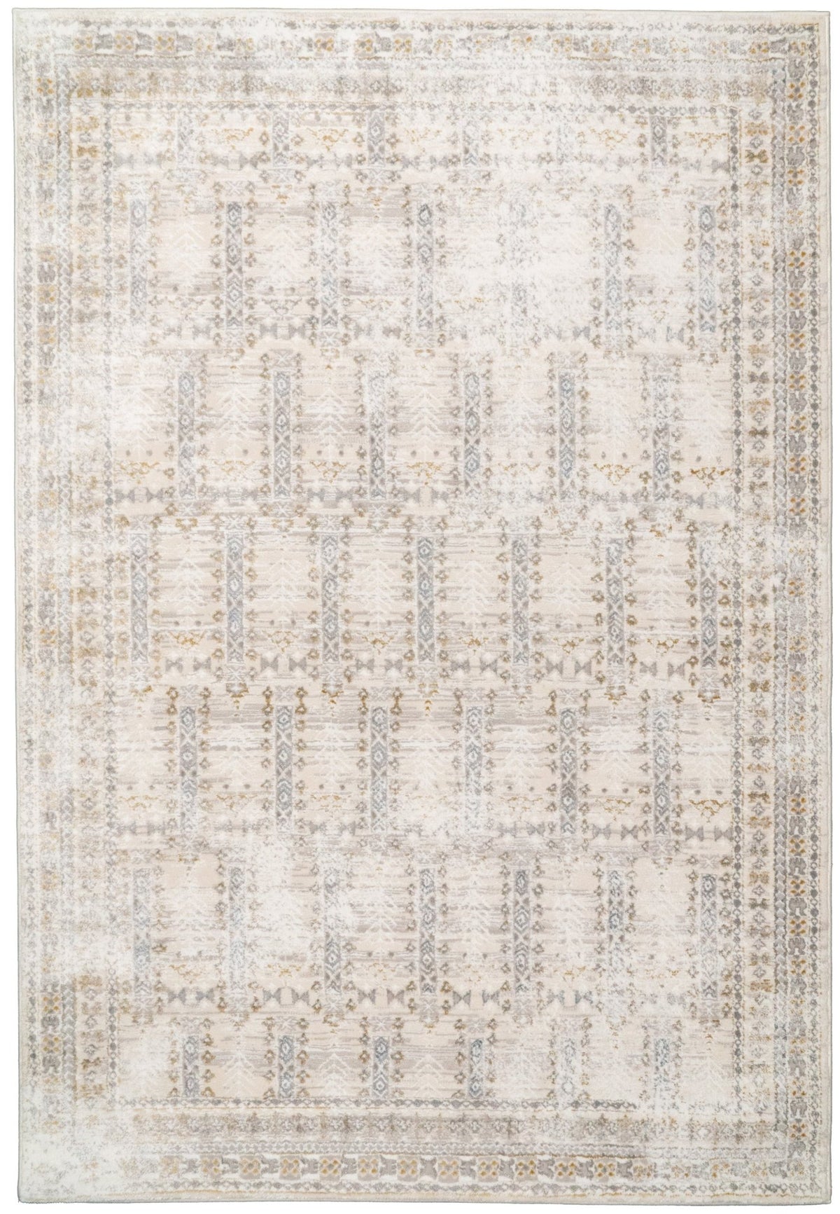 Dynamic Rugs Azure 12583 Power Loomed Transitional Ivory/Beige/Grey Rug