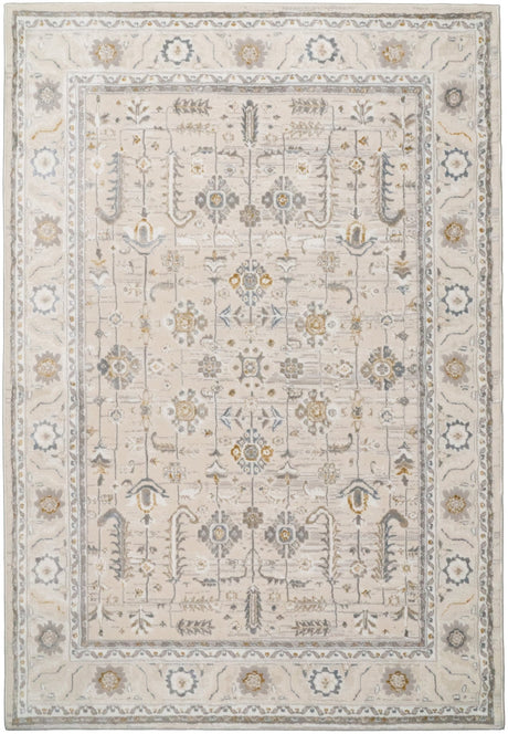Dynamic Rugs Azure 12584 Power Loomed Traditional Ivory/Grey/Blue Rug