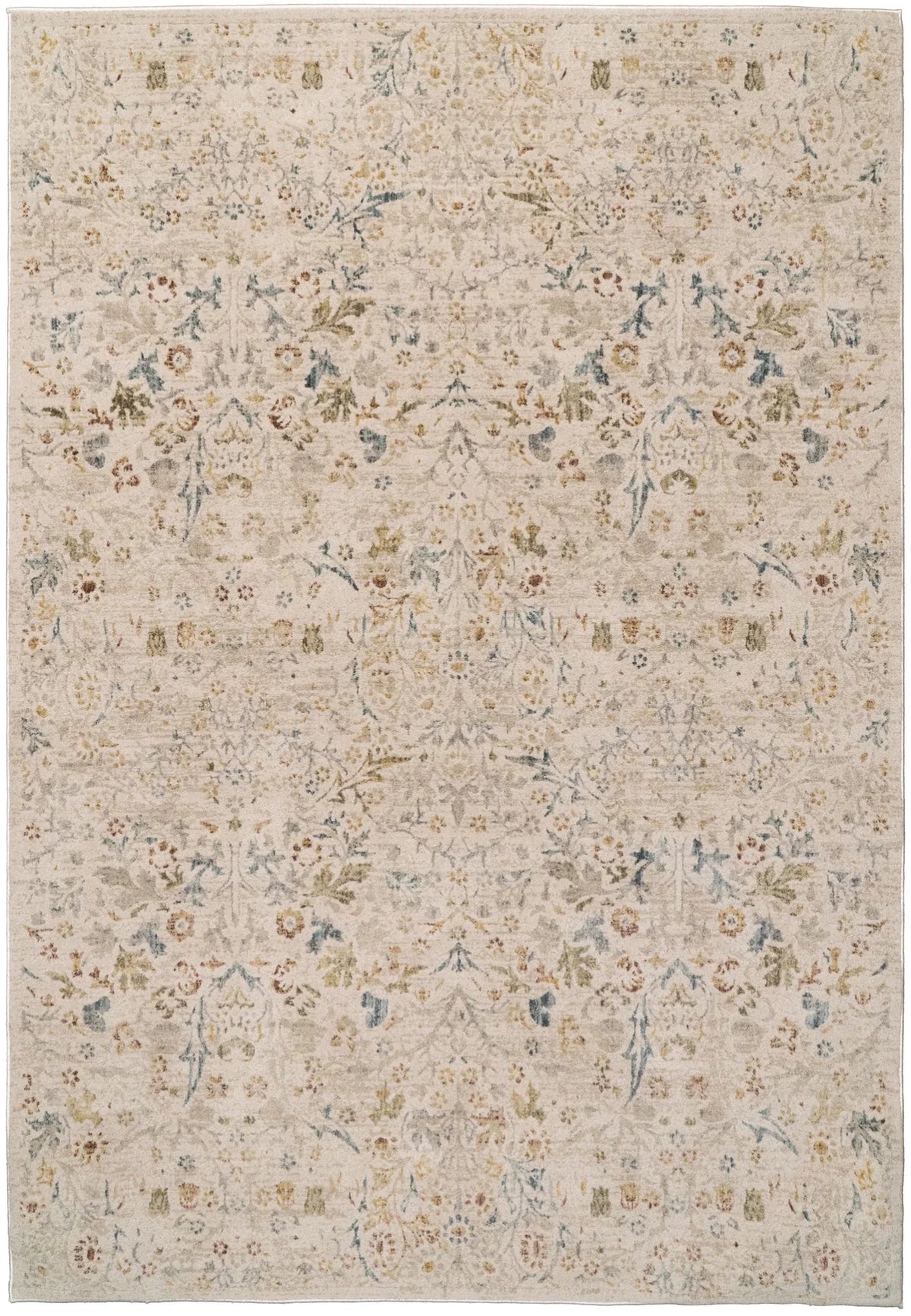 Dynamic Rugs Bloomfield 19601 Power Loomed Transitional Cream/Multi Rug - Rectangular