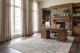 Dynamic Rugs Bloomfield 19603 Power Loomed Transitional Grey/Cream Rug - Room