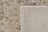 Dynamic Rugs Bloomfield 19606 Power Loomed Traditional Beige/Grey/Cream Rug - Corner