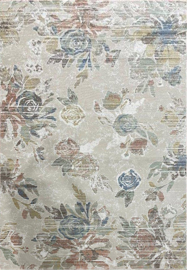 Dynamic Rugs Botanica 13360 Power Loomed Contemporary Beige/Multi Rug