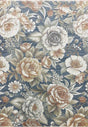 Dynamic Rugs Botanica 13361 Power Loomed Contemporary Navy/Beige/Coral Rug