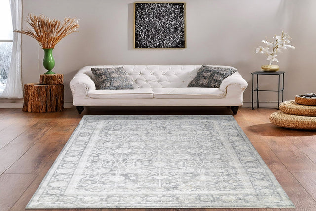 Dynamic Rugs Canyon 15470 Power Loomed Traditional Grey/Cream Rug