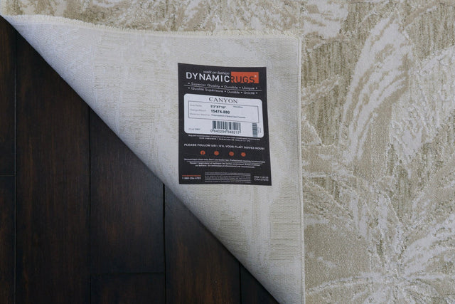 Dynamic Rugs Canyon 15474 Power Loomed Modern Beige/Light Beige Rug