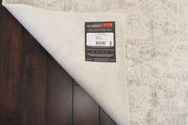 Dynamic Rugs Canyon 15477 Power Loomed Transitional Grey/Cream Rug