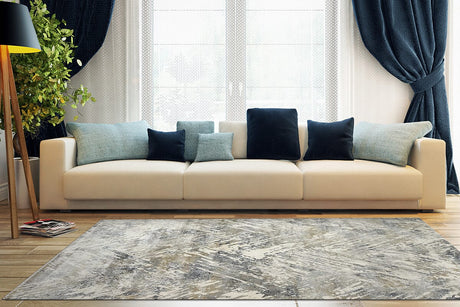 Dynamic Rugs Castilla 3537 Grey / Blue Rugs.