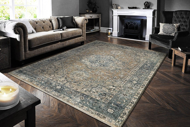 Dynamic Rugs Dakota 6644 Beige/Blue Rug.