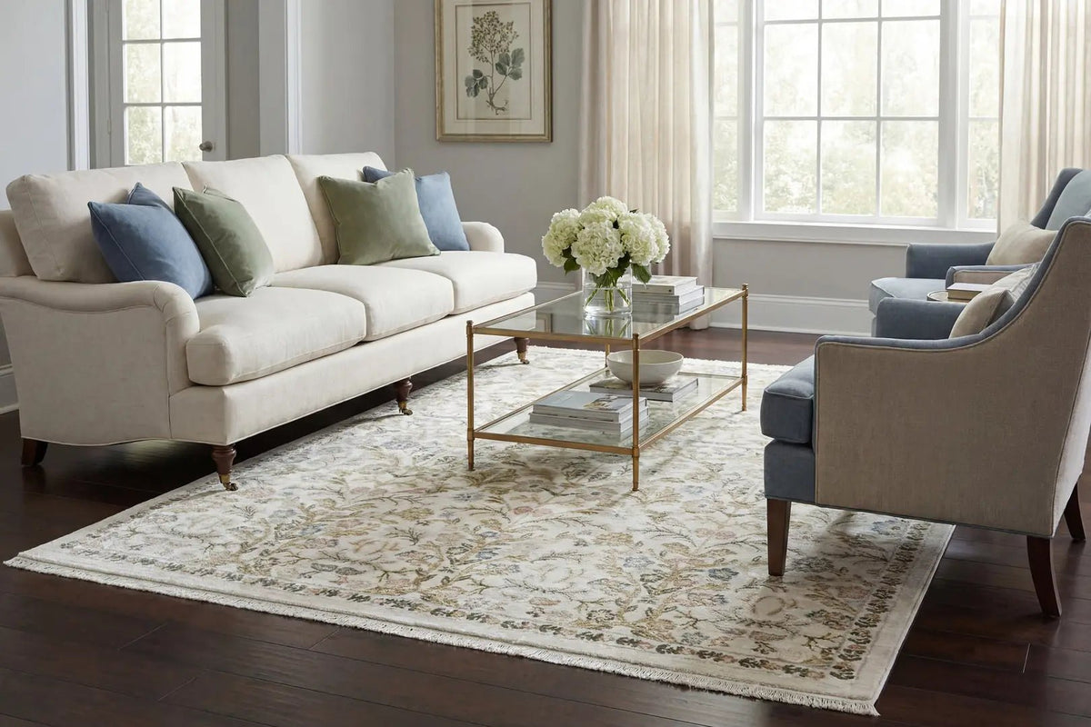 Dynamic Rugs Denali 11622 Power Loomed Transitional Cream/Beige Rug - Room