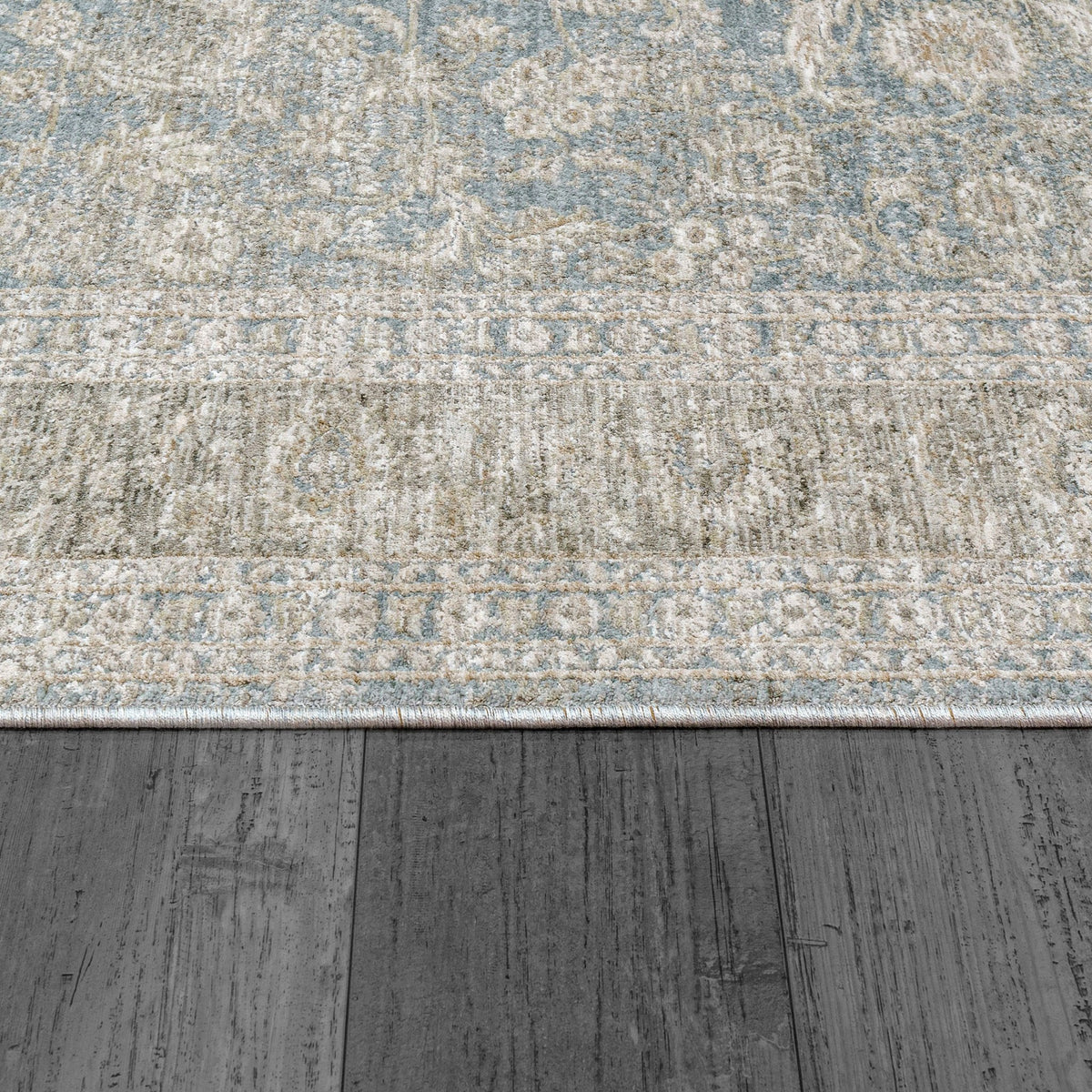 Dynamic Rugs Dharma 12040 Power Loomed Transitional Light Blue/Beige Rug